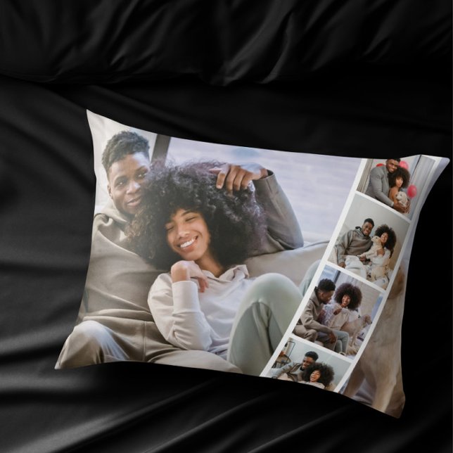 Almofada Decorativa 10 Foto Booth Modern Personalizada (10 Photo Booth Modern Personalized Accent Pillow by Ricaso. Add your own photographs, photo gifts)