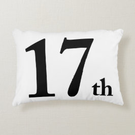 Almofada Decorativa 17o Este número é para aniversários ou qualquer