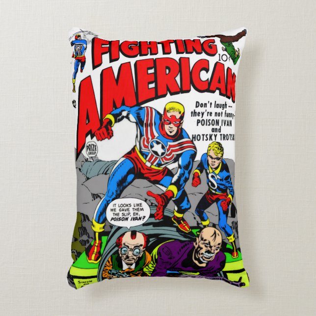 Almofada Decorativa 1950's 'Fighting American' Pillow  (Frente(Vertical))