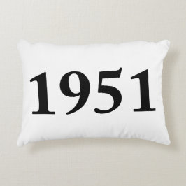 Almofada Decorativa 1951 para aniversários, aniversários, celebrações