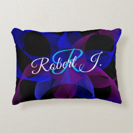 Almofada Decorativa 3D To 2D Geometric Cylinder Ring Accent Pillow