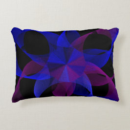Almofada Decorativa 3D To 2D Geometric Cylinder Ring Accent Pillow