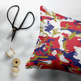 Almofada Decorativa 4 de Julho, Dia da Independência, Camuflagem Doura
