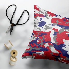 Almofada Decorativa 4 de Julho, Dia da Independência, Cinza Camuflagem