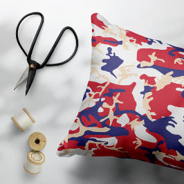 Almofada Decorativa 4th of July, Independence day, Camouflage Beige