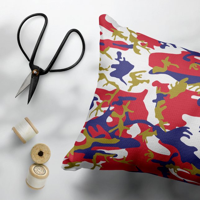 Almofada Decorativa 4th of July, Independence day, Camouflage Gold (Criador carregado)