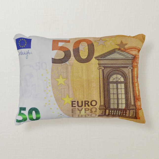 Almofada Decorativa 50€ Cinqüenta euro Banknnote (Frente)