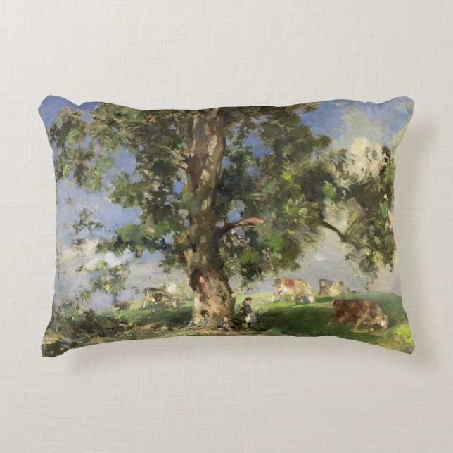 Almofada Decorativa A árvore de cinza velha (óleo em canvas) (Frente)