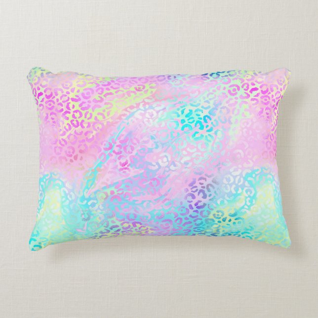 Almofada Decorativa A Design 10 da Série Leopardo Iridescente (Frente)