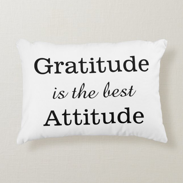 Almofada Decorativa A gratitude é as citações positivas da melhor (Frente)