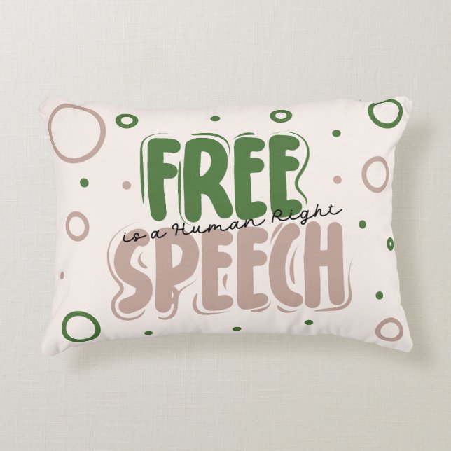 Almofada Decorativa A Liberdade de Expressão é um Direito Humano (Frente)