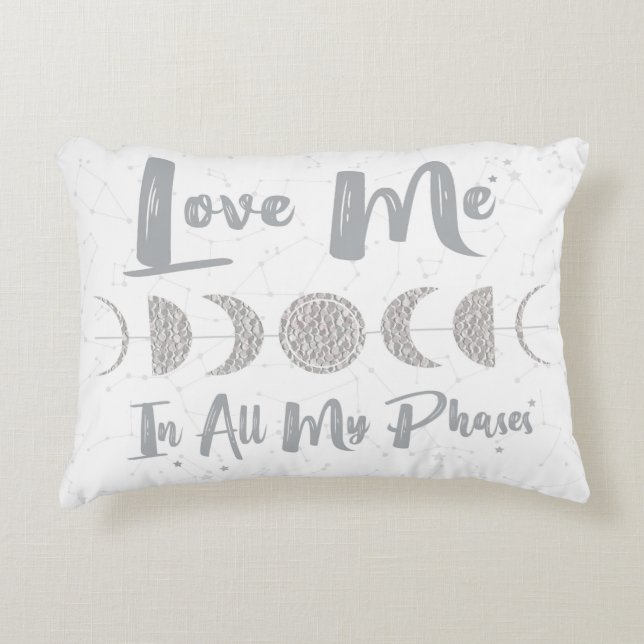 Almofada Decorativa A lua pôr em fase o amor (Frente)