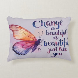 Almofada Decorativa A mudança é bonita como você - Inspiradora