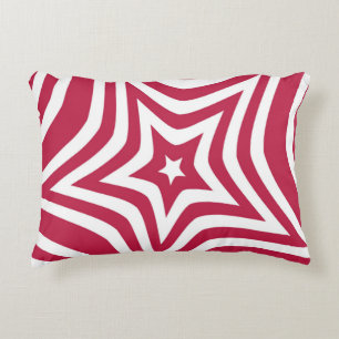 Almofada Decorativa A perfeita estrela vermelha e branca personaliza a