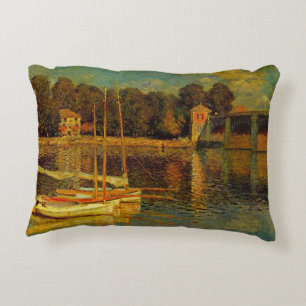 Almofada Decorativa A Ponte em Argenteuil por Claude Monet