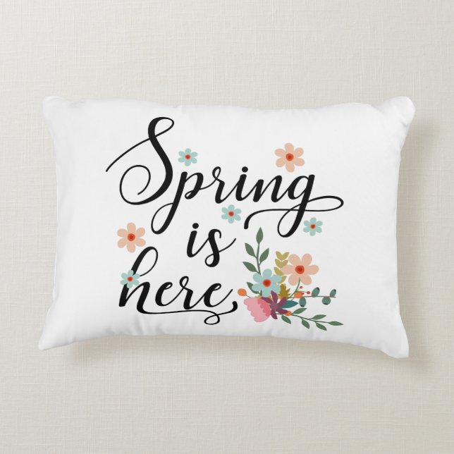 Almofada Decorativa a primavera chegou (Verso)