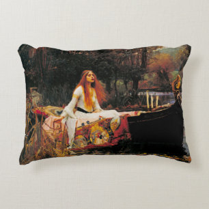 Almofada Decorativa A senhora de Shalott, C. 1888 pelo Waterhouse de