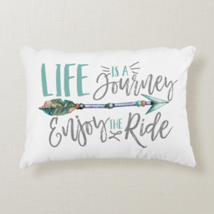 Almofada Decorativa A vida é uma jornada desfrute do rugido Boho Wande
