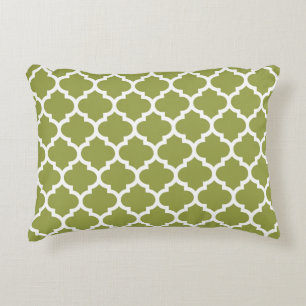 Almofada Decorativa Abacate Branco Padrão Marroquino Quatrefoil #5