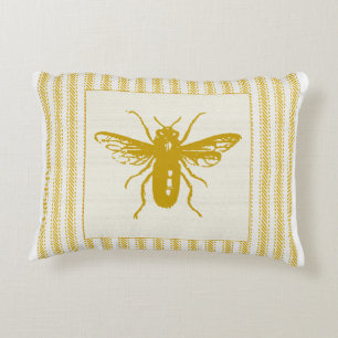 Almofada Decorativa Abelha Dourado com tiquetaque