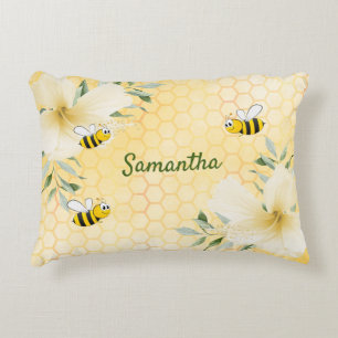 Almofada Decorativa Abelha Feliz Bombus Abelhas amarelas nome de mel