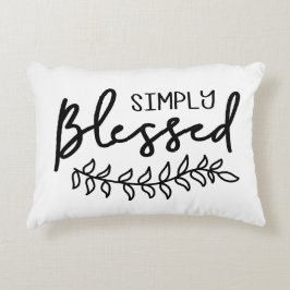Almofada Decorativa Abençoada Fazenda Moderna Black White Personalizad