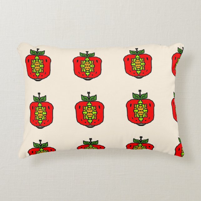 Almofada Decorativa Abóbora Vermelha Fofa (Frente)