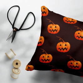 Almofada Decorativa Abóboras de Halloween, Abóboras Laranjas Doces ou 