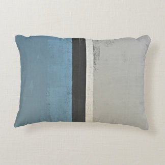 Almofada Decorativa "Abra" a cerceta e a arte abstracta cinzenta