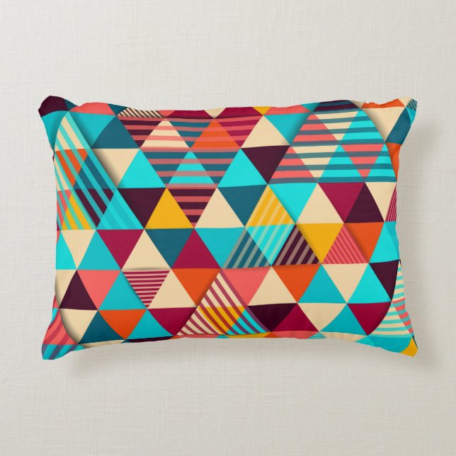 Almofada Decorativa Abstract background with triangle shapes. Modern g (Frente)