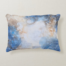 Almofada Decorativa Abstract Blue & Sand Textured Clouds