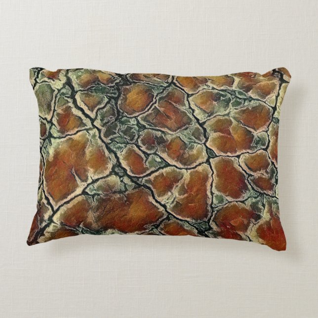 Almofada Decorativa Abstract Earth Tones Art Pattern (Verso)