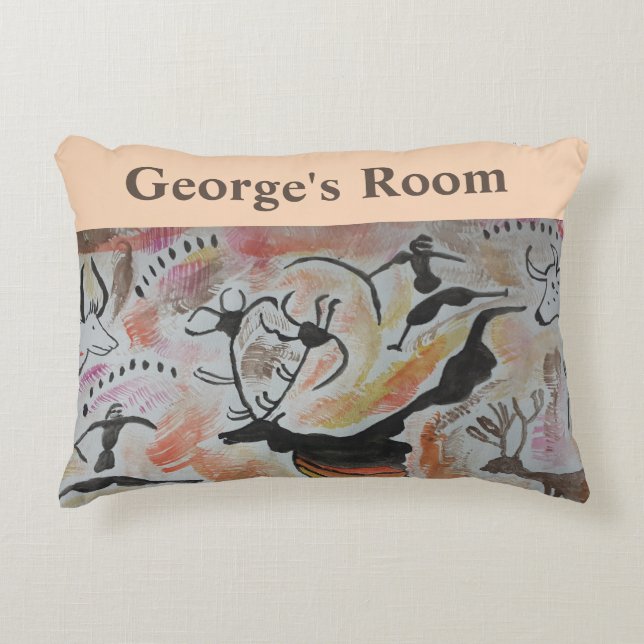 Almofada Decorativa Abstrato de Arte Caverna Personalizado (Frente)