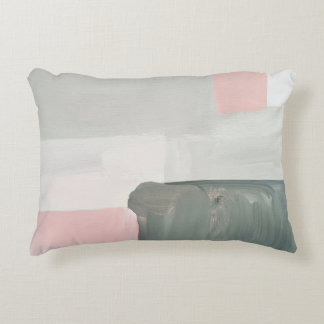 Almofada Decorativa Abstrato de arte moderna. Pintura rosa, gra