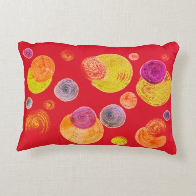 Almofada Decorativa Abstrato Divertido Reversível Preto/Vermelho (Verso)