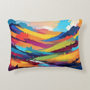 Almofada Decorativa Abstrato Landscape Valley Meadow Nature