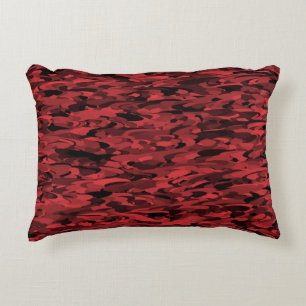 Almofada Decorativa Abstrato - Padrão Vermelho Preto