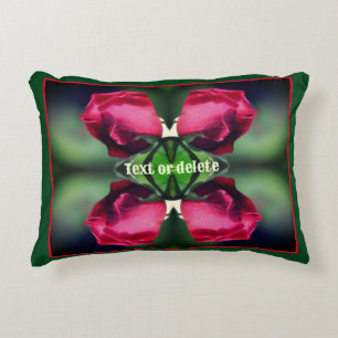 Almofada Decorativa Abstrato personalizado Red Rosebud Bending