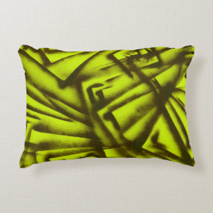Almofada Decorativa Abstrato preto e verde