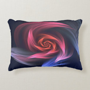 Almofada Decorativa Abstrato Vortex Forma Vermelha E Azul