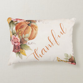 Almofada Decorativa Ação de Graças Rustic Thankful Pumpkin