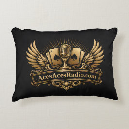 Almofada Decorativa acesacesradio preto e dourado