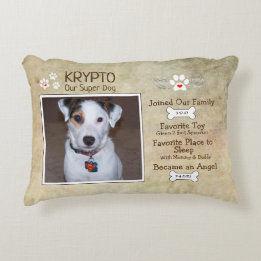 Almofada Decorativa Adicionar Perda de Pet Memorial de Cães Personaliz