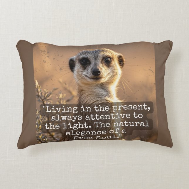 Almofada Decorativa Adventurous Meerkat Living (Frente)