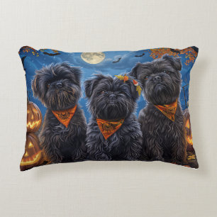 Almofada Decorativa Affenpinscher Halloween Spooky