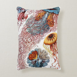Almofada Decorativa Água-viva Vintage por Ernst Haeckel, Discomedusae