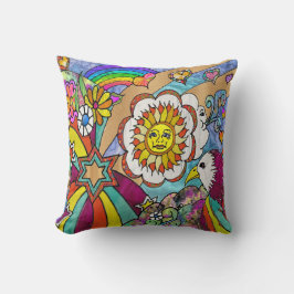 Almofada Decorativa Águia Sunshine Psicodélica Ret