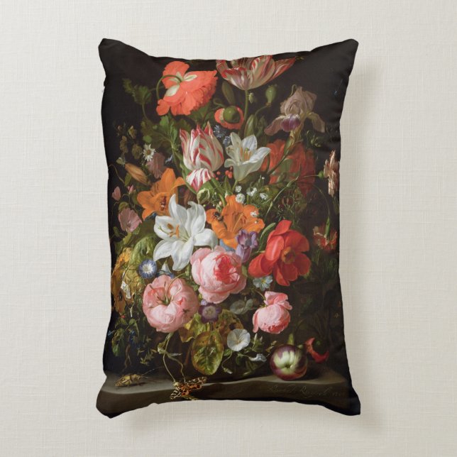 Almofada Decorativa Ainda vida de lírios dos rosas, tulipas (Frente(Vertical))