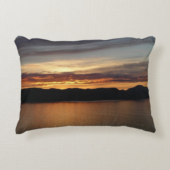 Almofada Decorativa Alaskan Sunset II Belo Alasca Fotografia (Frente)