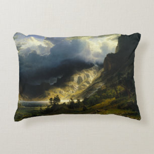 Almofada Decorativa Albert Bierstadt - Uma Tempestade nas Montanhas Ro
